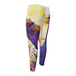 Couple Horses Portrait Print Men's Compression Pants