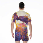 Couple Horses Portrait Print Men's Rompers