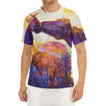 Couple Horses Portrait Print Men's Short Sleeve Rash Guard