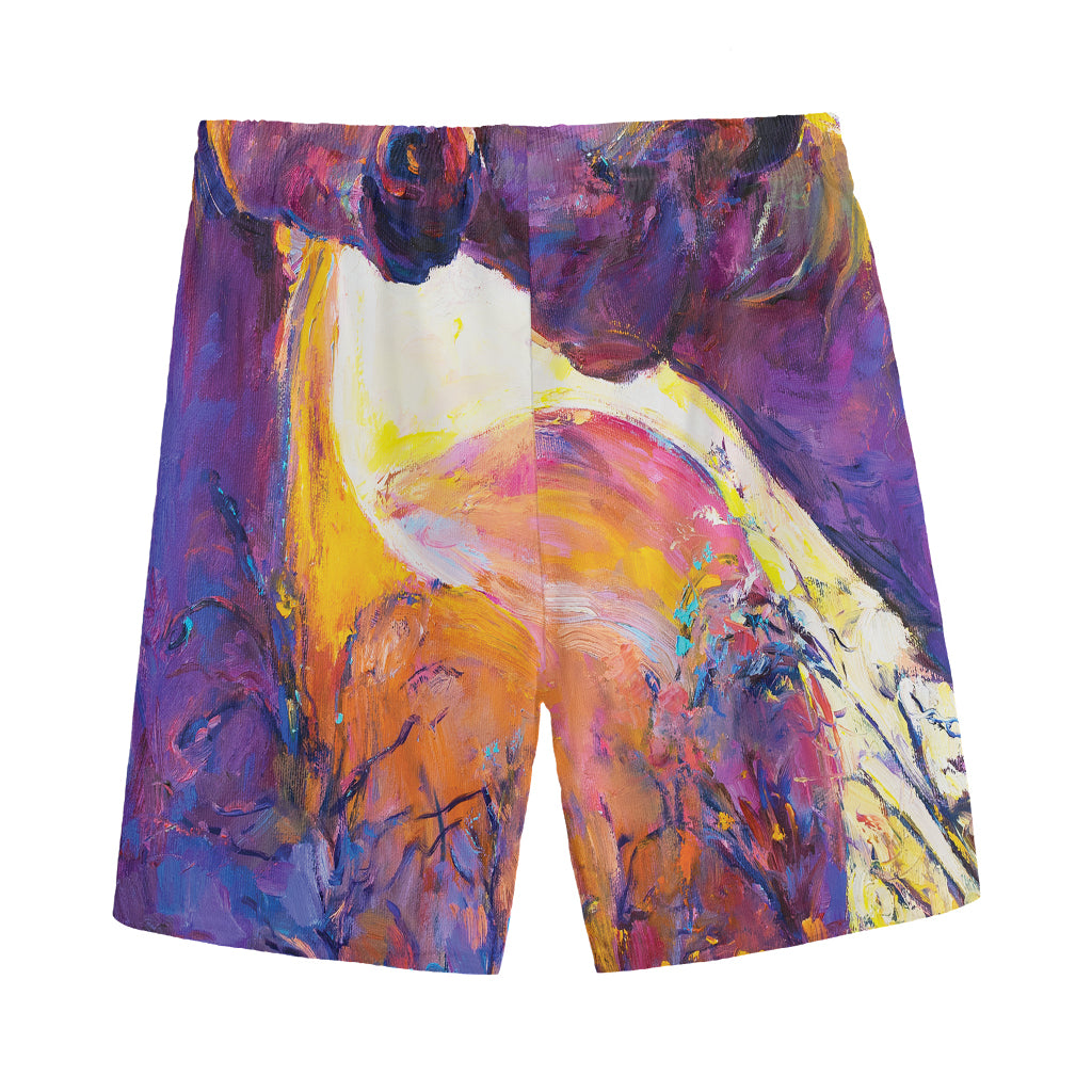 Couple Horses Portrait Print Men's Sports Shorts