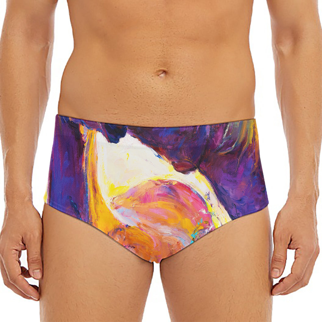 Couple Horses Portrait Print Men's Triangle Swim Briefs