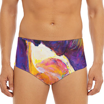 Couple Horses Portrait Print Men's Triangle Swim Briefs