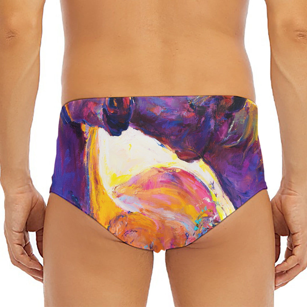 Couple Horses Portrait Print Men's Triangle Swim Briefs