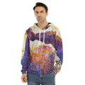 Couple Horses Portrait Print Men's Velvet Pullover Hoodie