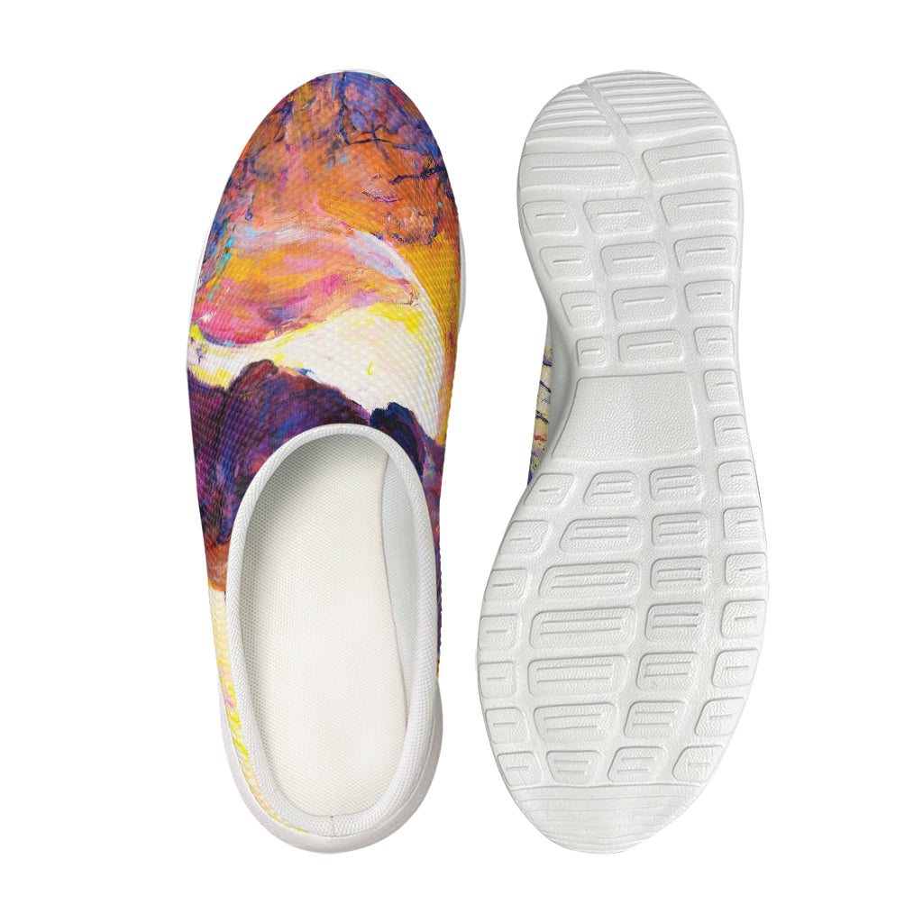 Couple Horses Portrait Print Mesh Casual Shoes