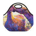 Couple Horses Portrait Print Neoprene Lunch Bag
