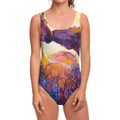 Couple Horses Portrait Print One Piece Swimsuit