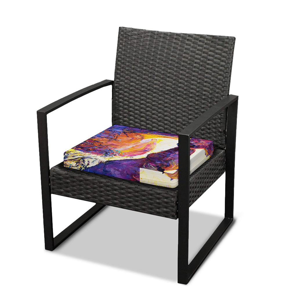 Couple Horses Portrait Print Outdoor Seat Cushion Cover