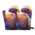 Couple Horses Portrait Print Oven Mitts