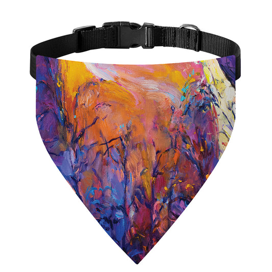 Couple Horses Portrait Print Over The Collar Dog Bandana
