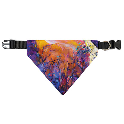 Couple Horses Portrait Print Over The Collar Dog Bandana