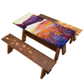 Couple Horses Portrait Print Picnic Table Cover