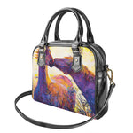Couple Horses Portrait Print Shoulder Handbag