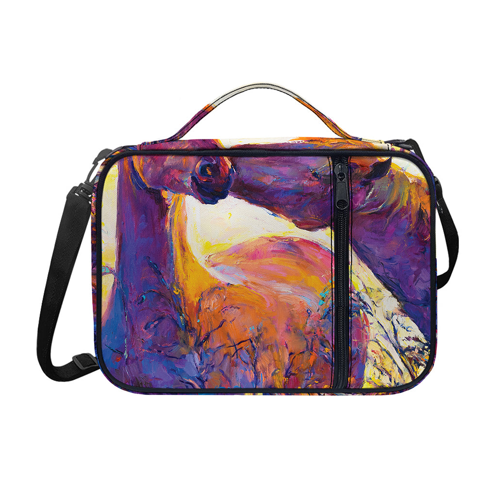Couple Horses Portrait Print Shoulder Strap Bible Bag