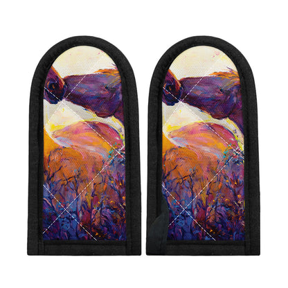 Couple Horses Portrait Print Skillet Handle Cover