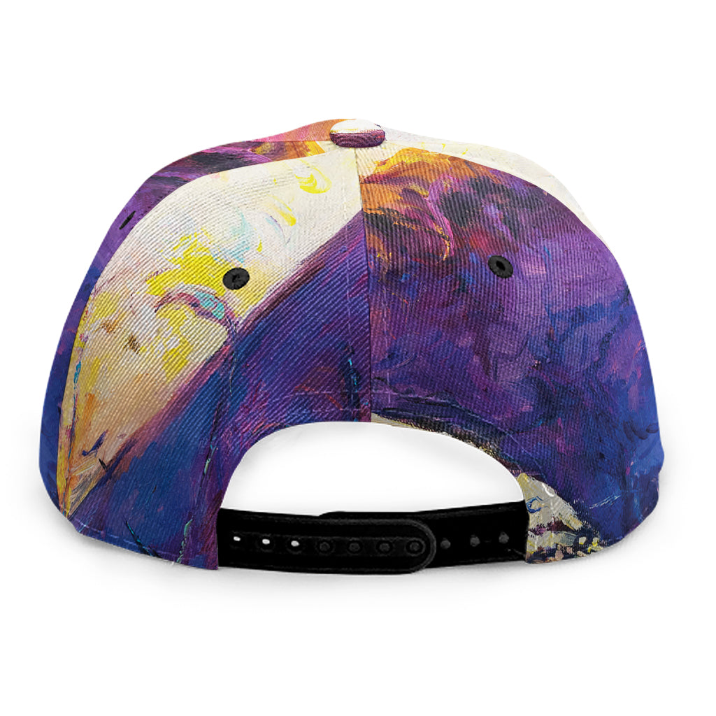 Couple Horses Portrait Print Snapback Cap