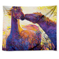 Couple Horses Portrait Print Tapestry
