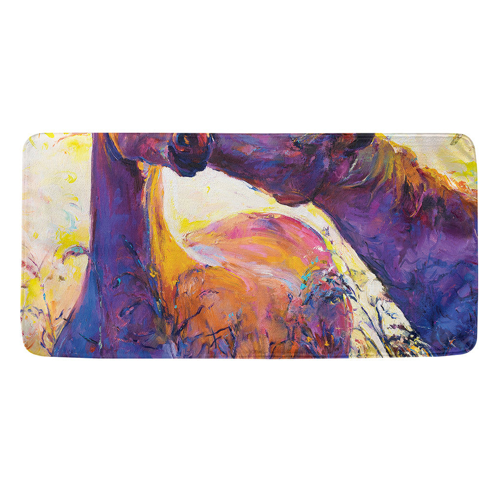 Couple Horses Portrait Print Towel