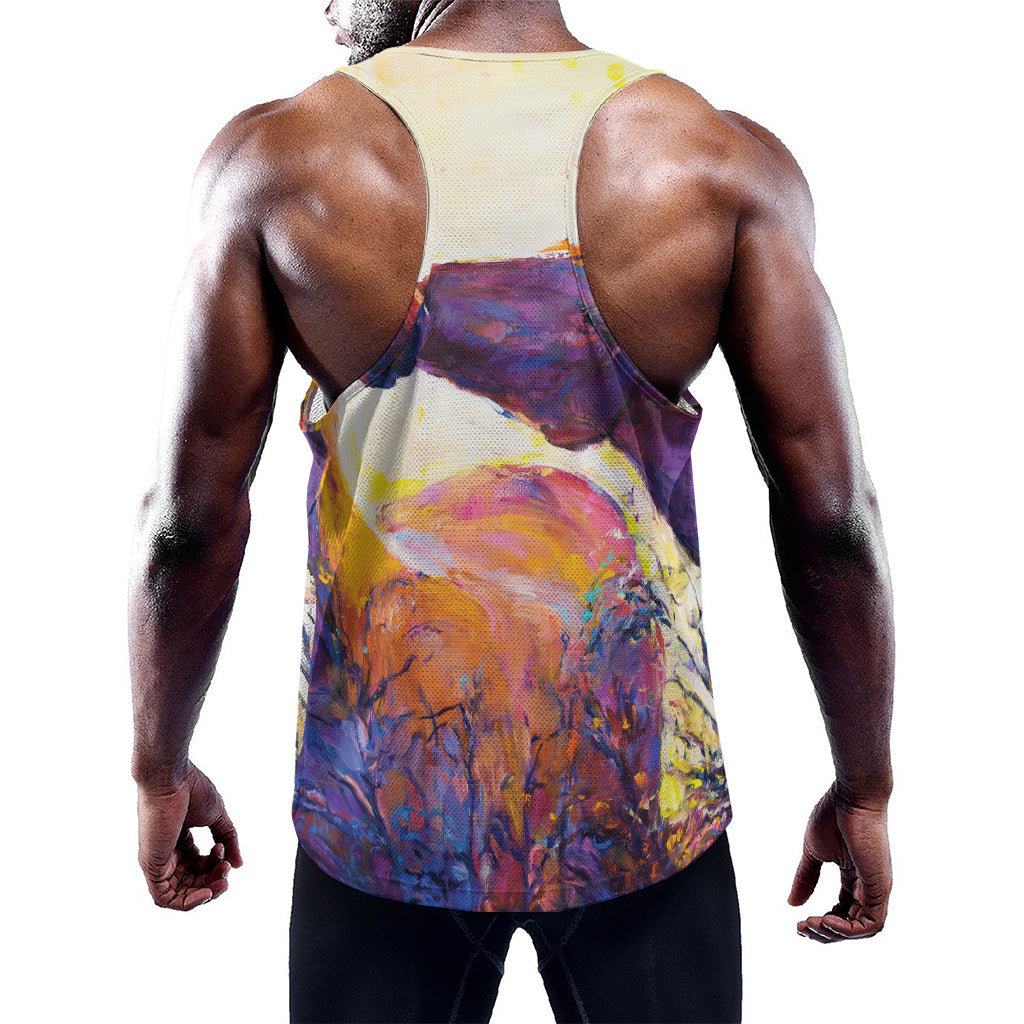 Couple Horses Portrait Print Training Tank Top