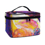 Couple Horses Portrait Print Travel Makeup Bag