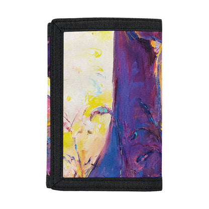 Couple Horses Portrait Print Trifold Wallet