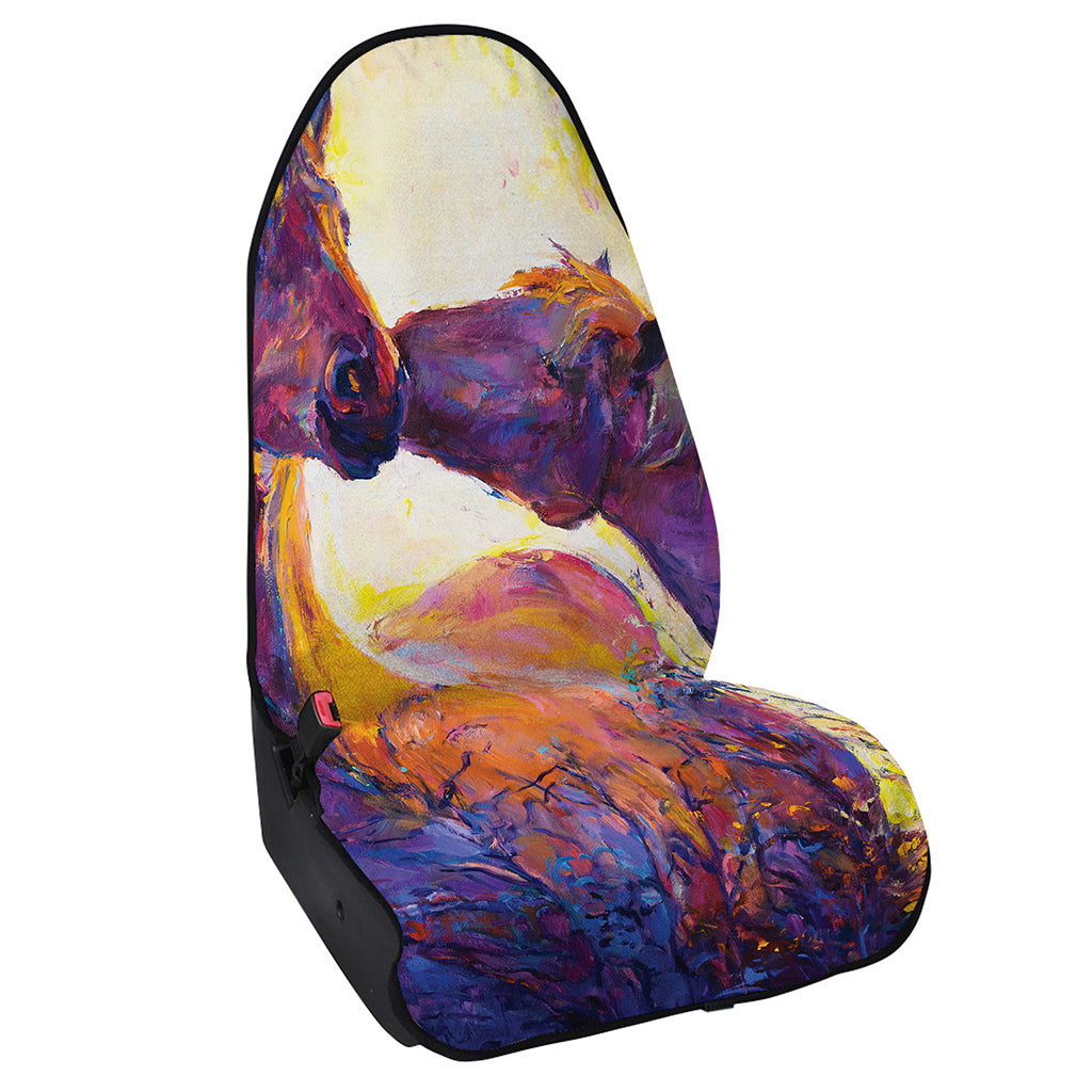 Couple Horses Portrait Print Waterproof Car Seat Cover