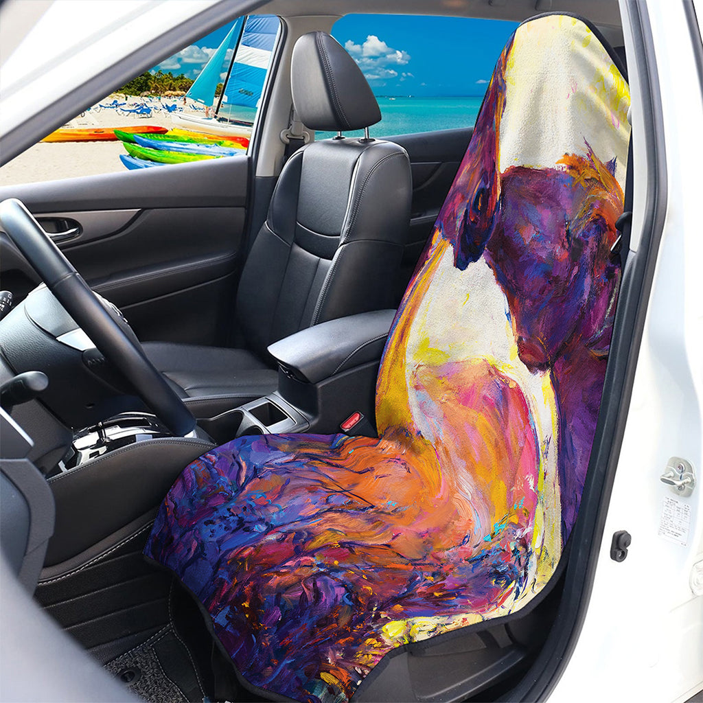Couple Horses Portrait Print Waterproof Car Seat Cover