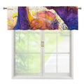 Couple Horses Portrait Print Window Valance