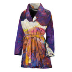 Couple Horses Portrait Print Women's Bathrobe