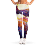 Couple Horses Portrait Print Women's Leggings