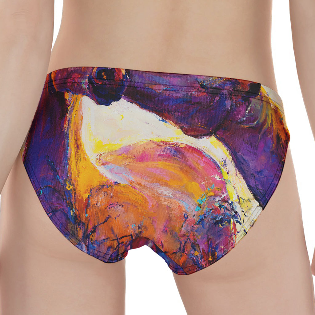 Couple Horses Portrait Print Women's Panties