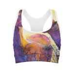 Couple Horses Portrait Print Women's Sports Bra