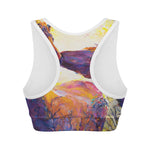 Couple Horses Portrait Print Women's Sports Bra