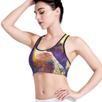 Couple Horses Portrait Print Women's Sports Bra