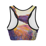 Couple Horses Portrait Print Women's Sports Bra