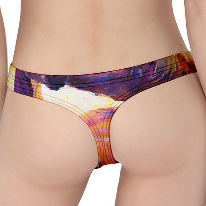 Couple Horses Portrait Print Women's Thong