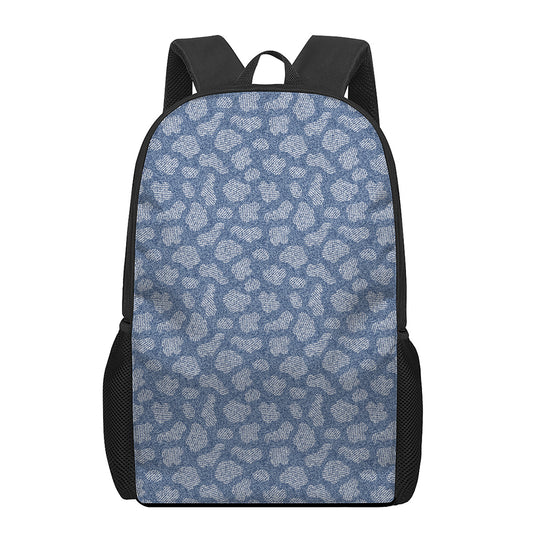 Cow Denim Jeans Pattern Print 17 Inch Backpack