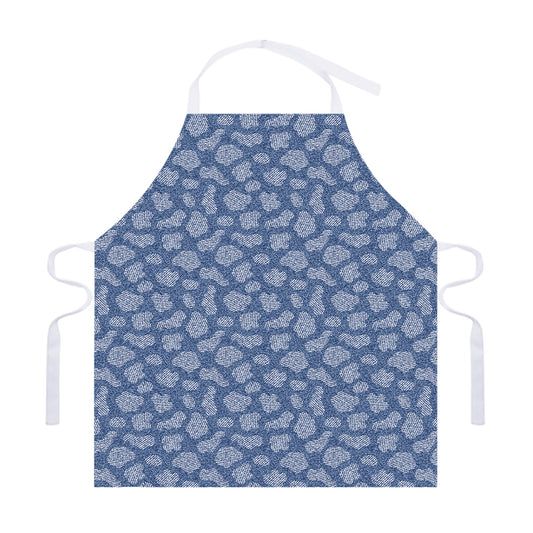 Cow Denim Jeans Pattern Print Adjustable Apron