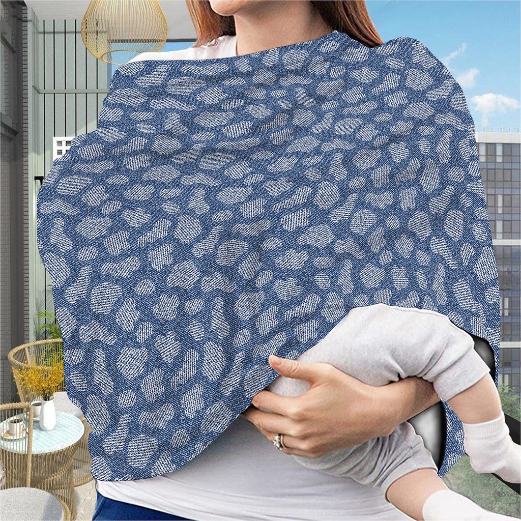 Cow Denim Jeans Pattern Print Baby Seat Cover