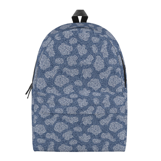 Cow Denim Jeans Pattern Print Backpack