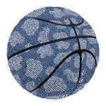 Cow Denim Jeans Pattern Print Basketball