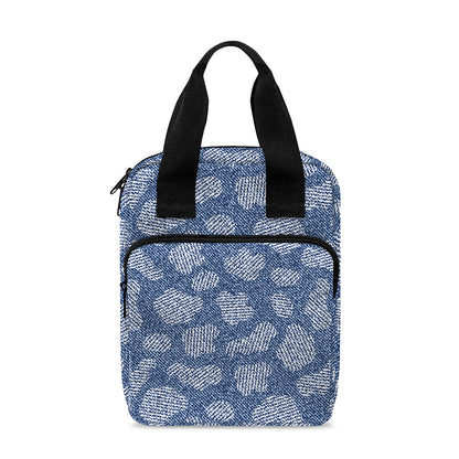Cow Denim Jeans Pattern Print Bible Tote Bag