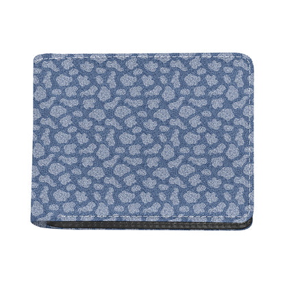 Cow Denim Jeans Pattern Print Bifold Wallet