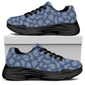 Cow Denim Jeans Pattern Print Black Chunky Shoes