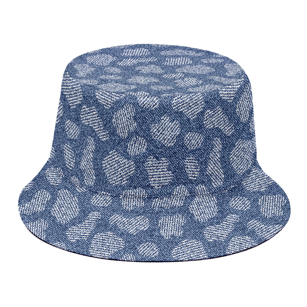 Cow Denim Jeans Pattern Print Bucket Hat