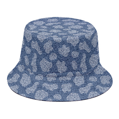 Cow Denim Jeans Pattern Print Bucket Hat