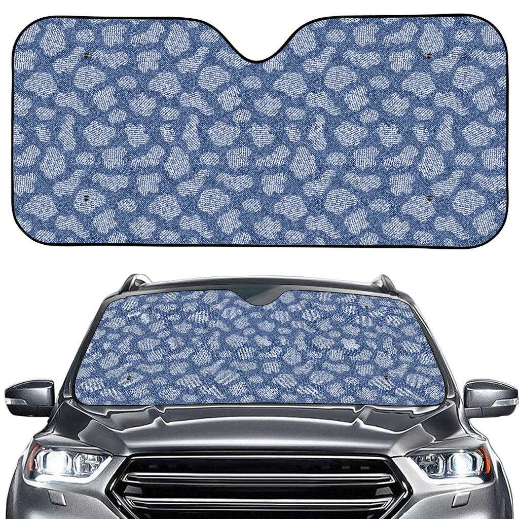 Cow Denim Jeans Pattern Print Car Windshield Sun Shade