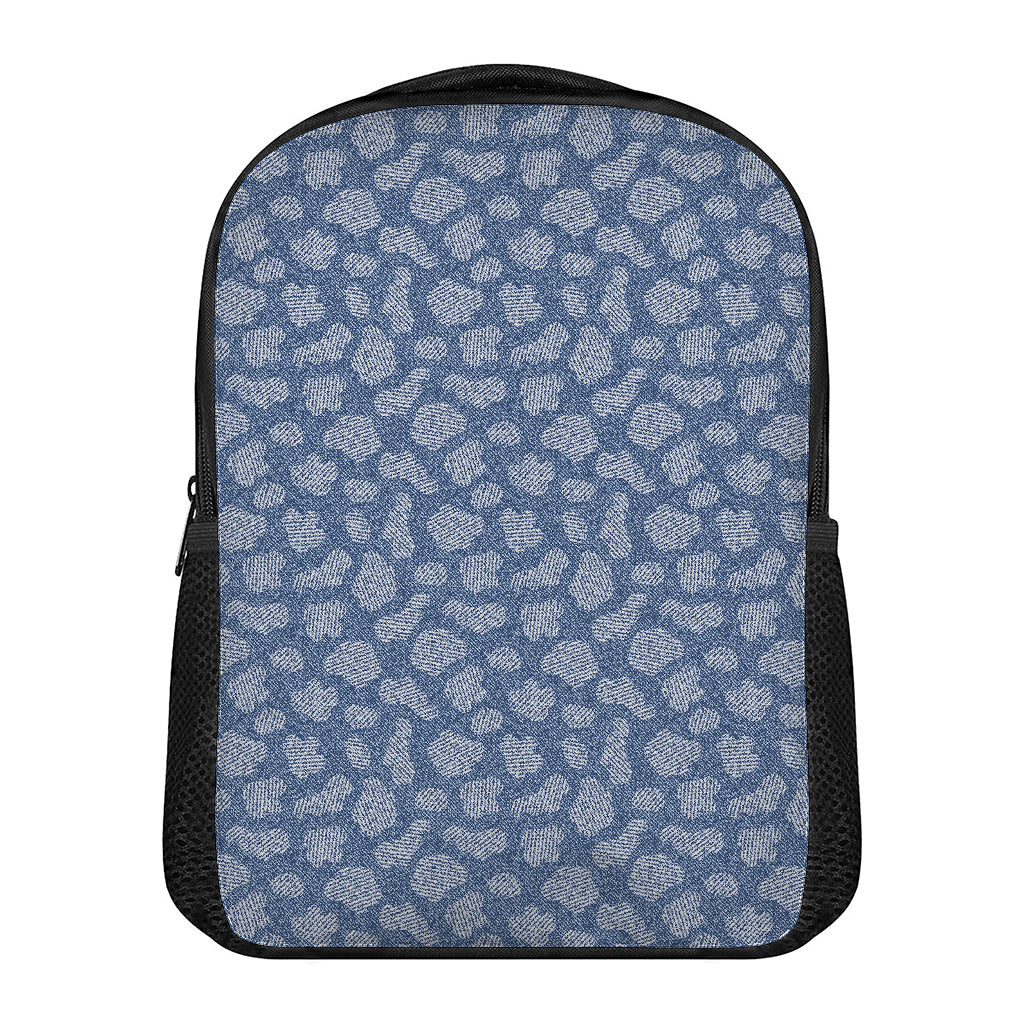 Cow Denim Jeans Pattern Print Casual Backpack