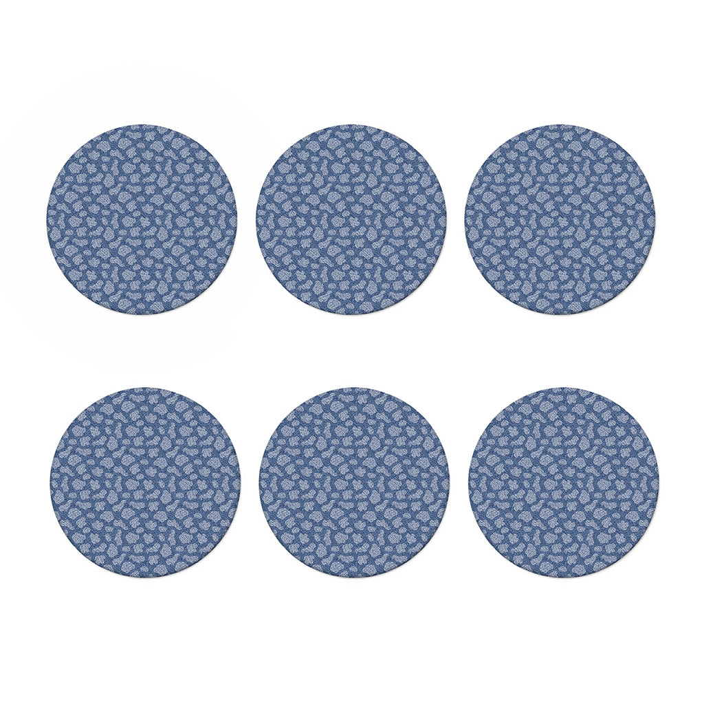 Cow Denim Jeans Pattern Print Coaster Set