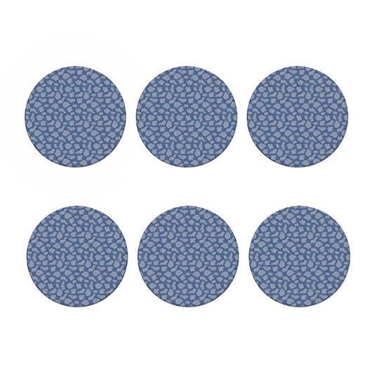 Cow Denim Jeans Pattern Print Coaster Set